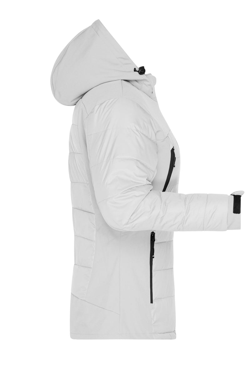 Laden Sie das Bild in Galerie -Viewer, Thermojacke in attraktivem Materialmix - JN1049
