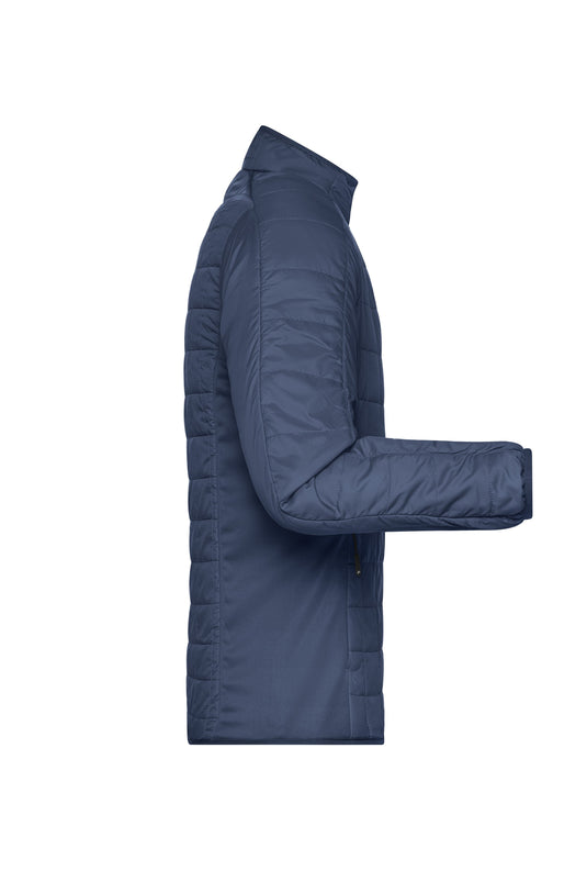 Leicht wattierte Jacke im sportlichen Materialmix - JN1116