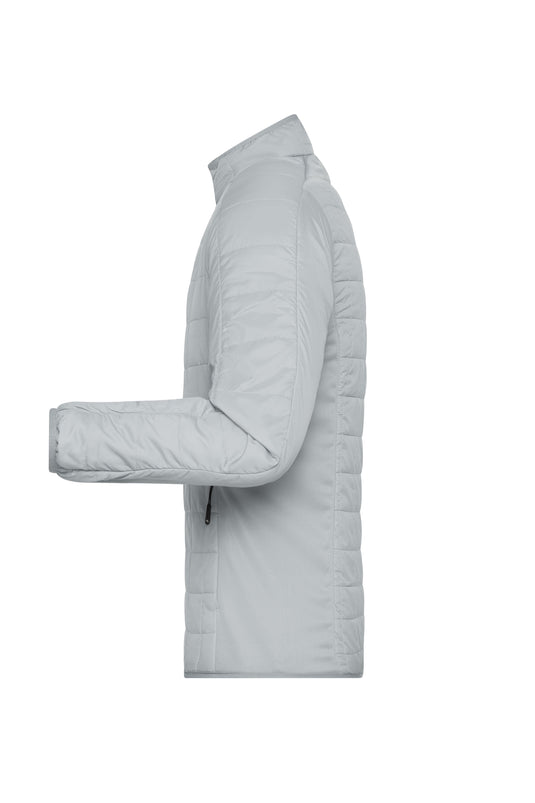Leicht wattierte Jacke im sportlichen Materialmix - JN1116