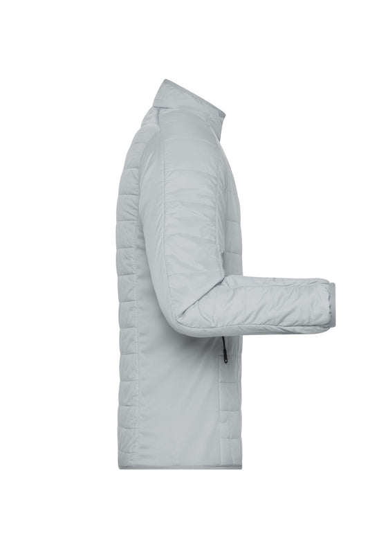 Leicht wattierte Jacke im sportlichen Materialmix - JN1116