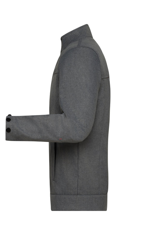 Klassische Softshell-Jacke in Melange-Optik - Herren - JN1088