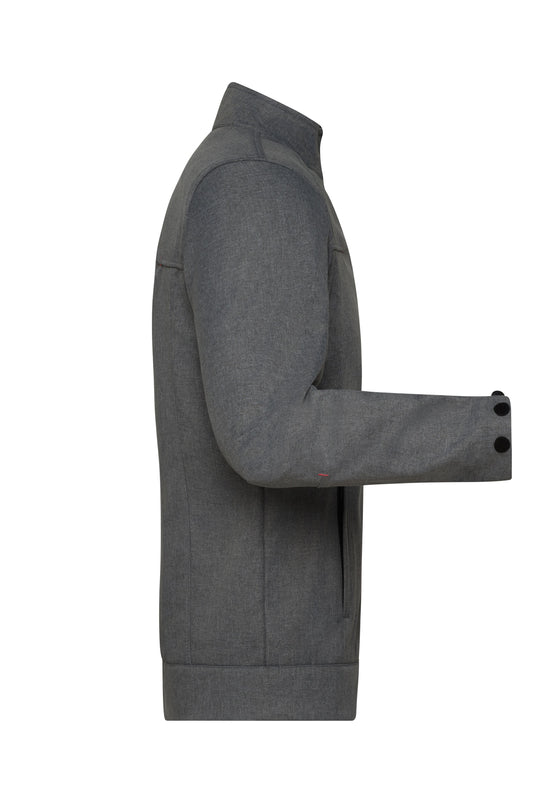 Klassische Softshell-Jacke in Melange-Optik - Herren - JN1088