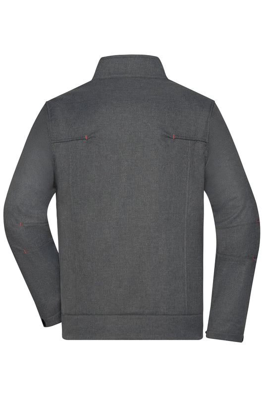 Klassische Softshell-Jacke in Melange-Optik - Herren - JN1088