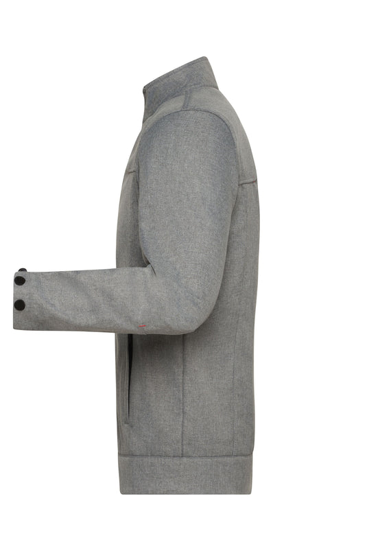 Klassische Softshell-Jacke in Melange-Optik - Herren - JN1088
