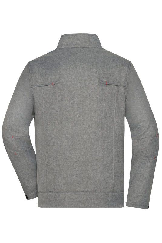 Klassische Softshell-Jacke in Melange-Optik - Herren - JN1088