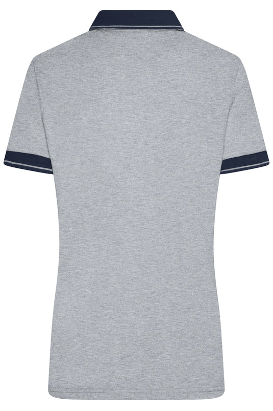 Melange Polo mit modischen Details - JN705