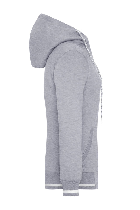 Sweat-Jacke mit Reißverschluss und Kapuze - JN775