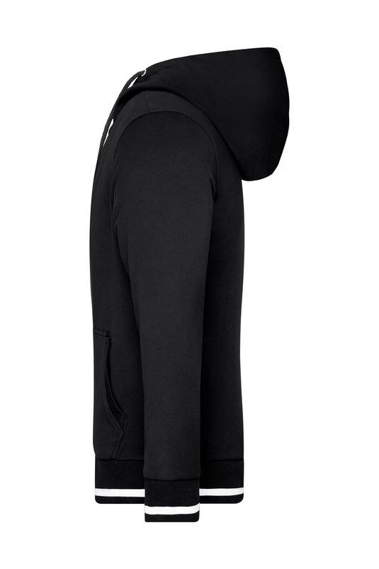 Sweat-Jacke mit Reißverschluss und Kapuze - JN776
