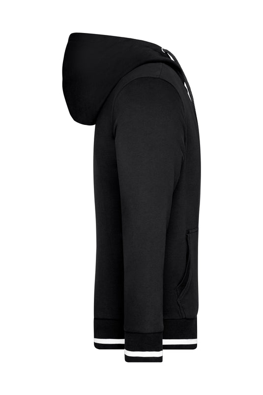 Sweat-Jacke mit Reißverschluss und Kapuze - JN776