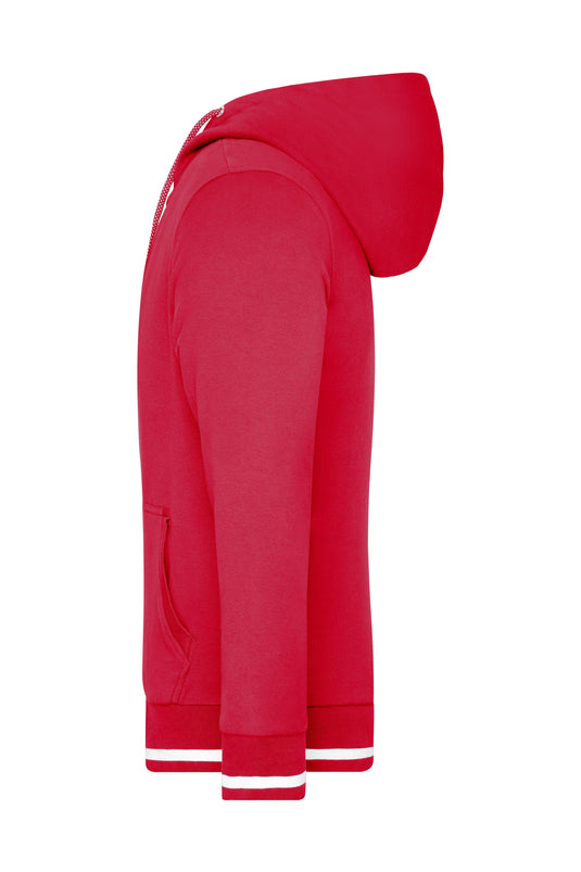 Sweat-Jacke mit Reißverschluss und Kapuze - JN776