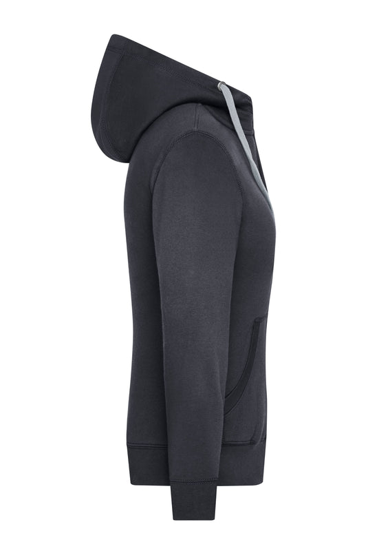 Sweat-Jacke mit Reißverschluss und Kapuze - JN962