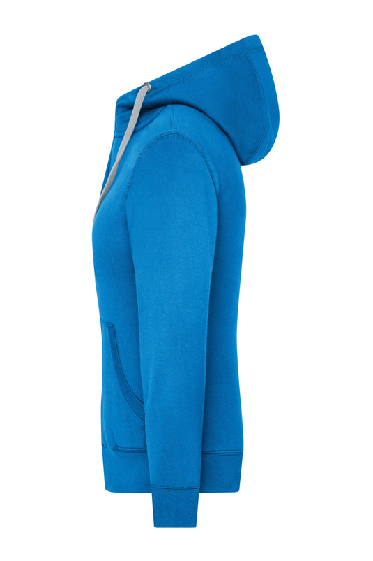 Sweat-Jacke mit Reißverschluss und Kapuze - JN962