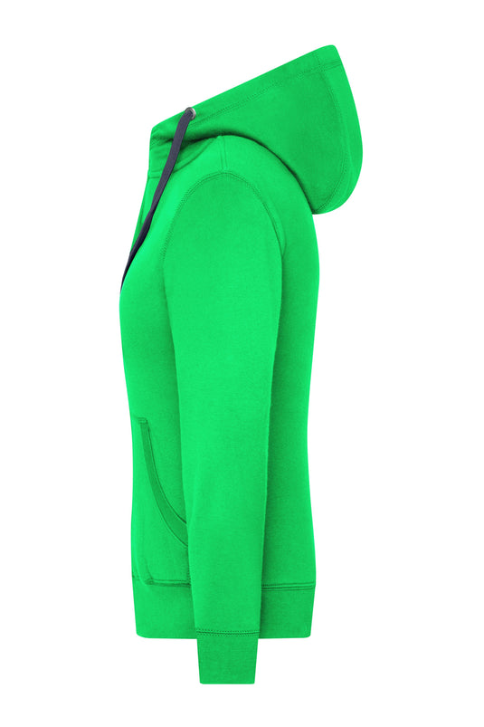Sweat-Jacke mit Reißverschluss und Kapuze - JN962