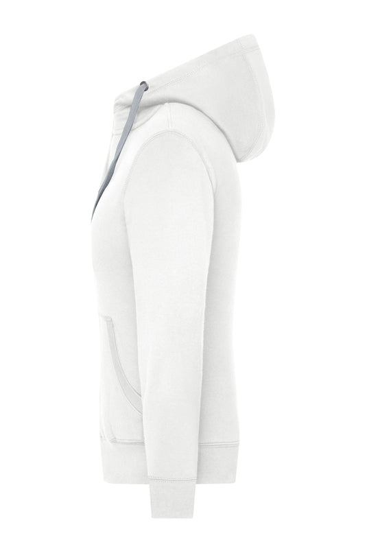 Sweat-Jacke mit Reißverschluss und Kapuze - JN962