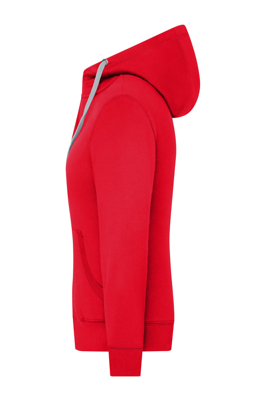 Sweat-Jacke mit Reißverschluss und Kapuze - JN962