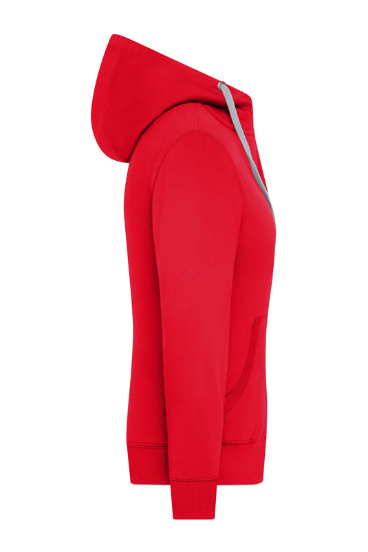 Sweat-Jacke mit Reißverschluss und Kapuze - JN962