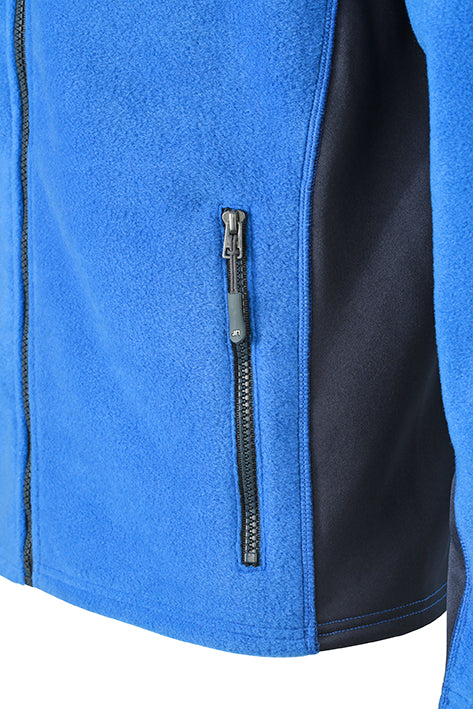 Laden Sie das Bild in Galerie -Viewer, Strapazierfähige Fleece Jacke im Materialmix - JN842
