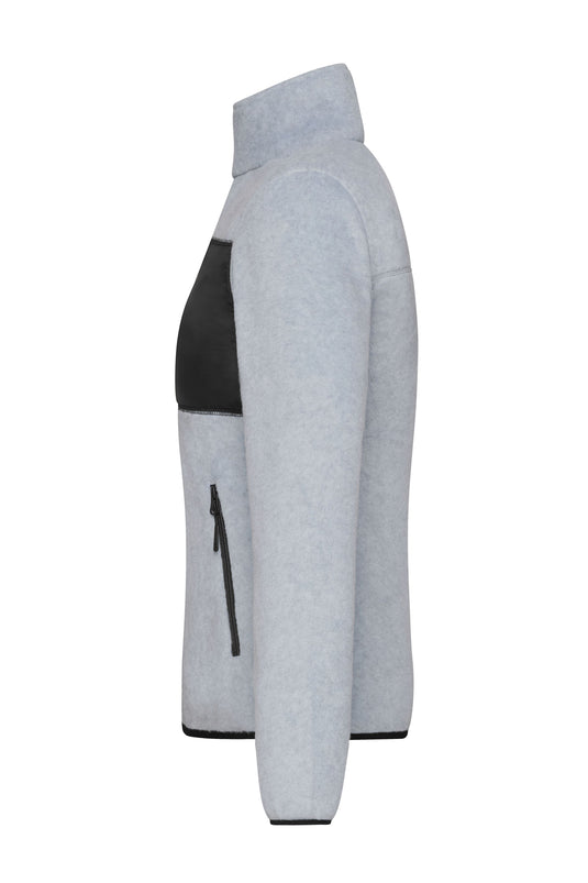 Damen Fleecejacke im Materialmix - JN1311