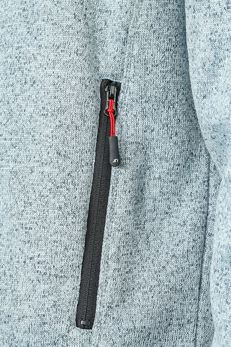 Modische Strickfleece Jacke mit Stehkragen - JN762