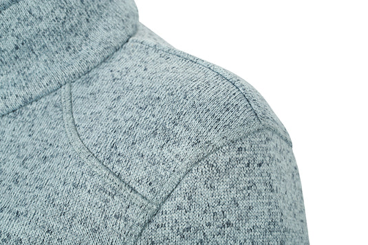 Modische Strickfleece Jacke mit Stehkragen - JN761